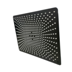 REGADERA DUCHA INOX NEGRA 30X40CM