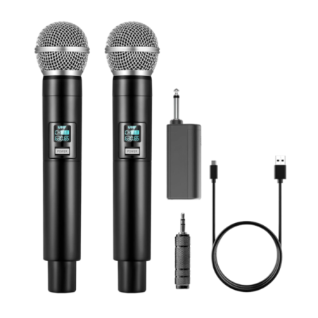 MICROFONO INALAMBRICO 2 TRANSMISORES M2