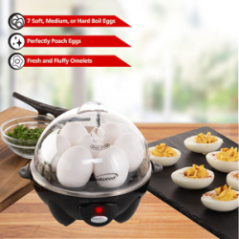 MÁQUINA PARA COCCIÓN DE HUEVOS TS-1045BK NEGRO