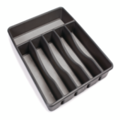 ORGANIZADOR DE CUBERTERIA 6RANURAS NEG