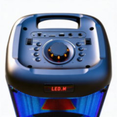 PARLANTE ES-6008 2x8" USB.BT.SD.AUX.BAT