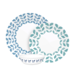 VAJILLA NORDIC 12PZS N.PINES HOJAS VERD