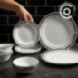 VAJILLA CORELLE 16 PIEZAS BRASSERIE NEGRA