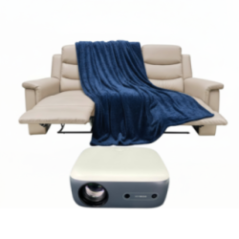 RECLINABLE 3 PUESTOS + PROYECTOR ANDROID + COBIJA GALLETA