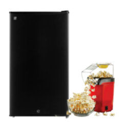MINI BAR  BC93 B 92L NEGRO + MAQUINA P/CANGUIL CON BOWL PC-486R ROJA