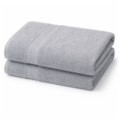 TOALLA DE BAÑO GRANDE GRIS PLATA 140X70