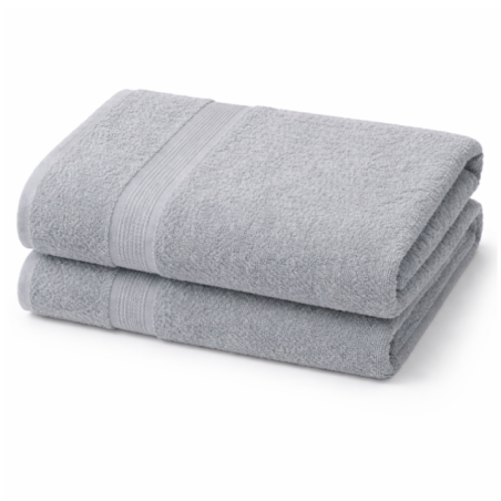 TOALLA DE BAÑO GRANDE GRIS PLATA 140X70