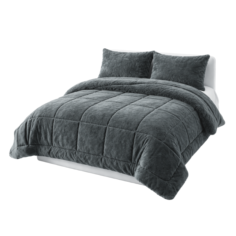 COBERTOR SHERPA MINK GRIS PLATA 2.5 PL