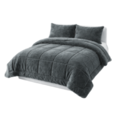 COBERTOR SHERPA MINK GRIS PLATA 3 PL