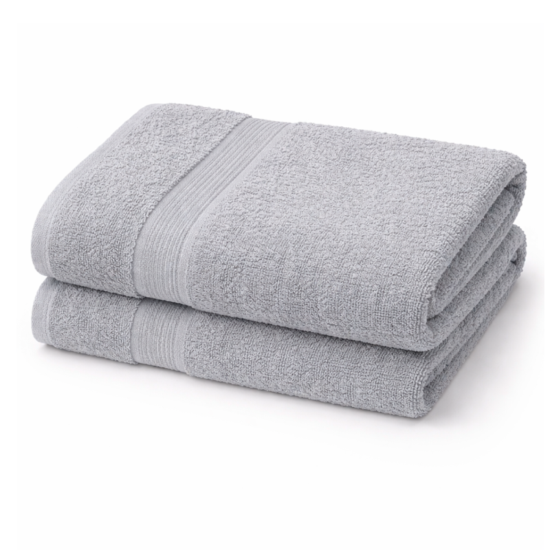 TOALLA MEDIANA GRIS PLATA 100X50