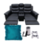 RECLINABLE 2PUESTOS CON POSAVASOS NEGRO + PROYECTOR LCD F300 H&L + COJIN VELVET ROYAL AQUA 45X45 RECLINABLE 2PUESTOS CON POSAVASOS NEGRO + PROYECTOR LCD F300 H&L + COJIN VELVET ROYAL AQUA 45X45