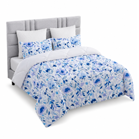 COBERTOR ST COJ 2P FLORES AZULES