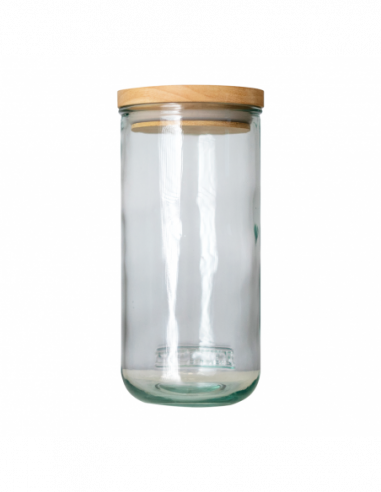 RECIPIENTE APILABLE 820ML TAPA MADERA