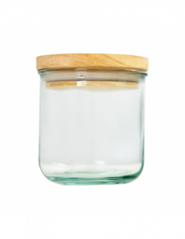 RECIPIENTE APILABLE 350ML TAPA MADERA