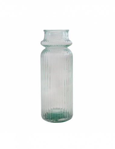 JARRON LINEAS ALTO 45.5CM TRANSPARENTE