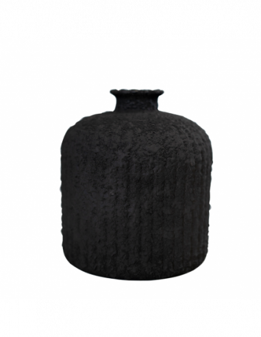 BOTELLA DAROCA CERAMICA 18CM NEGRO