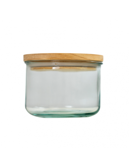 RECIPIENTE APILABLE 600ML TAPA MADERA