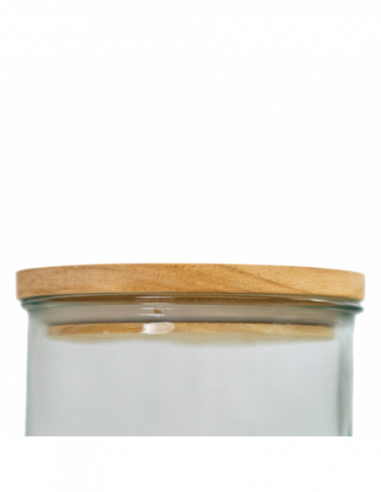 RECIPIENTE APILABLE 600ML TAPA MADERA