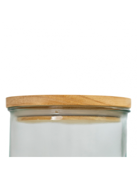 RECIPIENTE APILABLE 600ML TAPA MADERA
