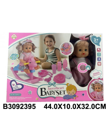 MUÑECA CON MECEDORA +ACCESORIOS 3092395