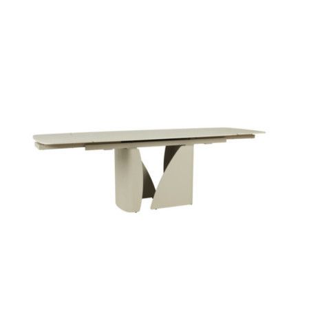 Mesa Rectangular Extendible Cerámica HOME LIVING Estructura Metálica