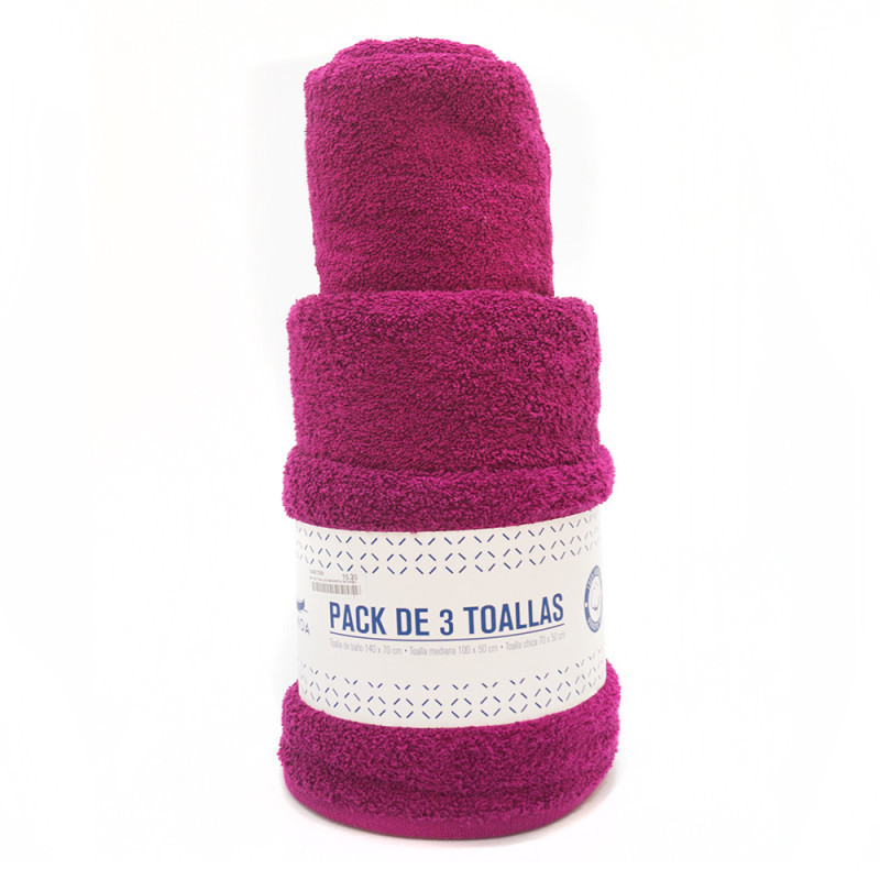 SET DE TOALLAS MAGENTA INTENSO SET DE TOALLAS MAGENTA INTENSO