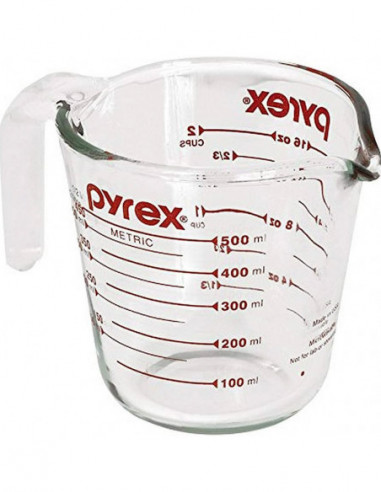 TAZA MEDIDORA PYREX 500ML LETRAS ROJAS