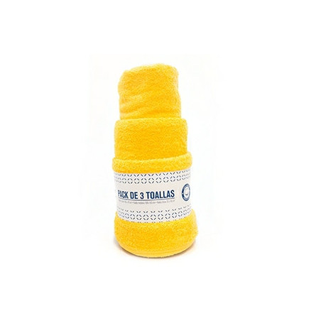SET DE TOALLAS AMARILLO FUERTE