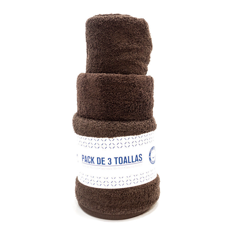 SET DE TOALLAS CAFÉ OSCURO