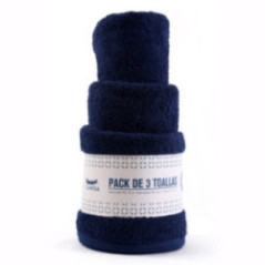 SET DE TOALLAS AZUL MARINO