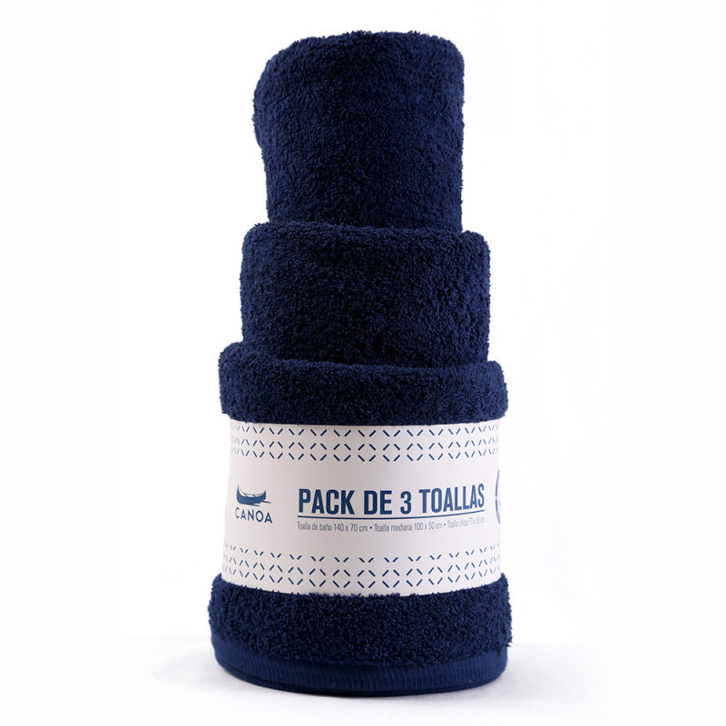 SET DE TOALLAS AZUL MARINO