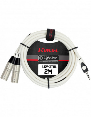 CABLE 3.5 PLUG A DUAL XLR LGY-370L 1M WH