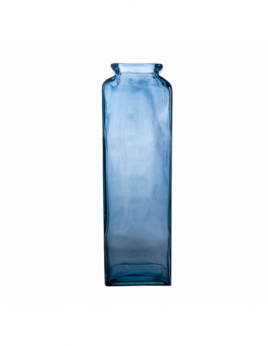 FLORERO LISA 45CM DB30 AZUL CRISTAL