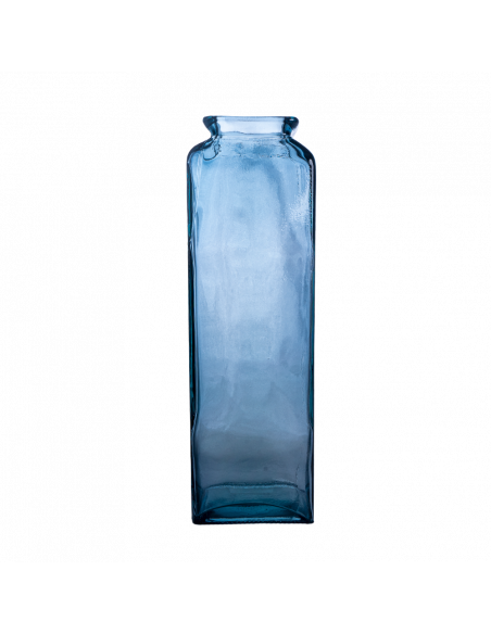 FLORERO LISA 45CM DB30 AZUL CRISTAL