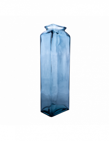 FLORERO LISA 45CM DB30 AZUL CRISTAL