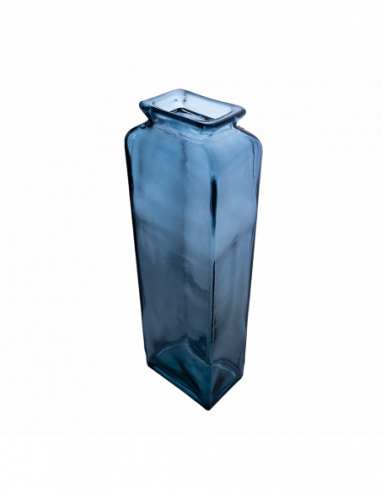 FLORERO LISA 45CM DB30 AZUL CRISTAL