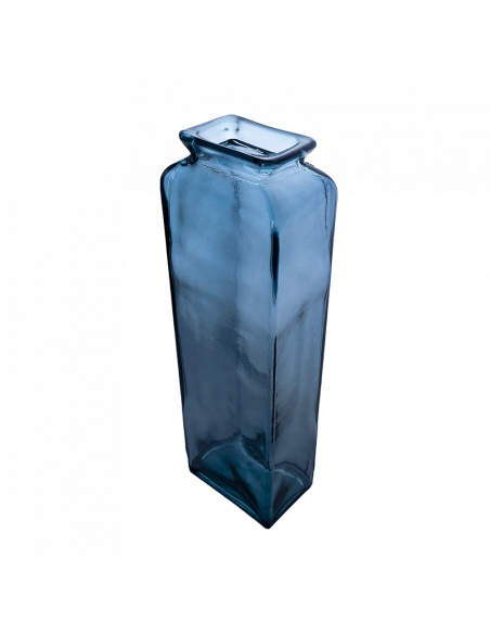 FLORERO LISA 45CM DB30 AZUL CRISTAL