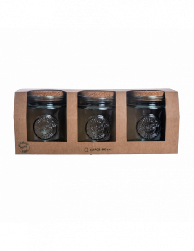 SET 3 RECIPIENTES AUTHENTIC TAPA CORCHO