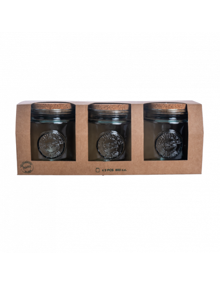 SET 3 RECIPIENTES AUTHENTIC TAPA CORCHO