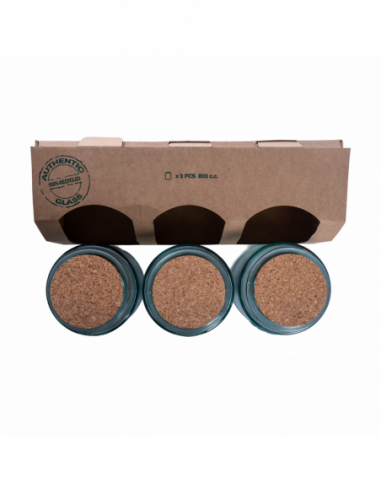 SET 3 RECIPIENTES AUTHENTIC TAPA CORCHO