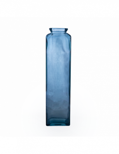 FLORERO LISA 55CM DB30 AZUL CRISTAL