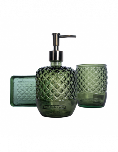 SET BAÑO DISP+VASO+JAB DIAM VERDEGDB408