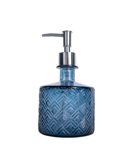 SET BAÑO DISP+VASO+JAB ROMBOS AZULNDB150