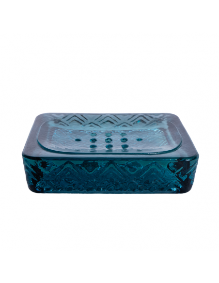 SET BAÑO DISP+VASO+JAB ROMBOS AZULNDB150