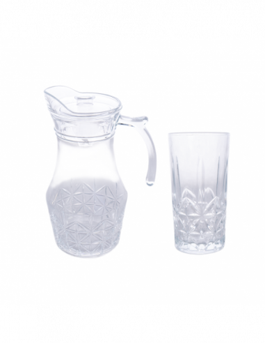 SET VASOS+JARRA P108010C+H1080D 7PZ
