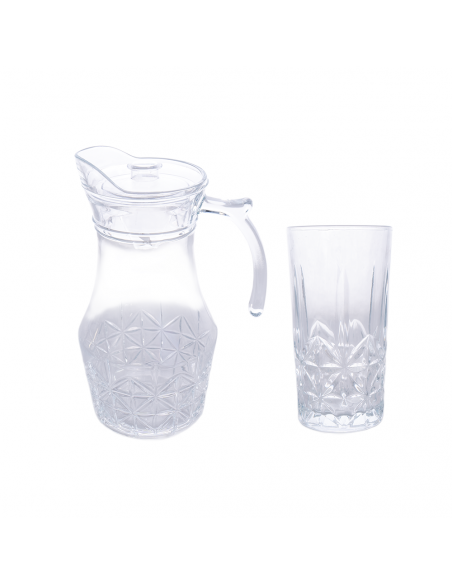 SET VASOS+JARRA P108010C+H1080D 7PZ