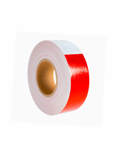 CINTA REFLECTIVA ROJO VERTICAL 50M
