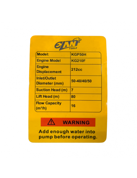 MOTOBOMBA PRESION 2" KGP50H 7HP