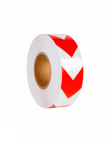 CINTA REFLECTIVA ROJO DIRECCIONAL 50M