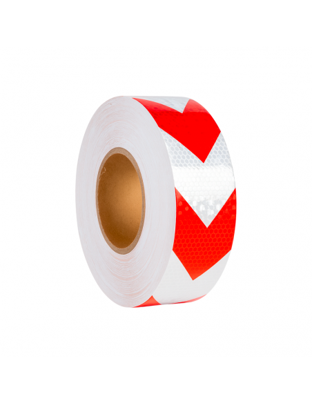 CINTA REFLECTIVA ROJO DIRECCIONAL 50M